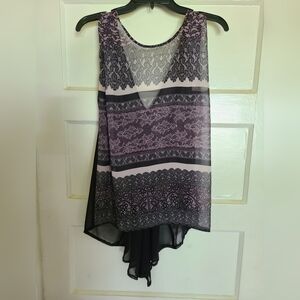 Sheer tank blouse